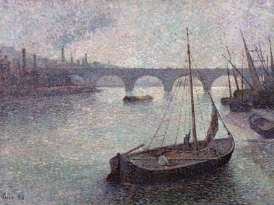 View of the Thames, 1893 by Maximilien Luce